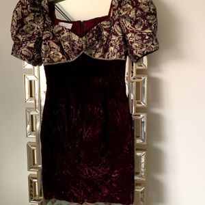 Vintage Scott McClintock Velvet Cocktail Dress Sz6